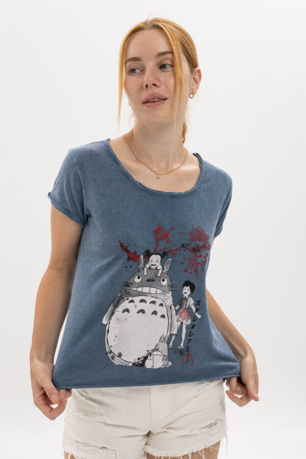 Totoro ve Mei Crop Tişört
